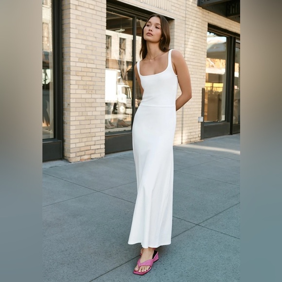 Marcella New York Marvin Dress Long Maxi Length Sleeveless in Off White - Picture 6 of 6